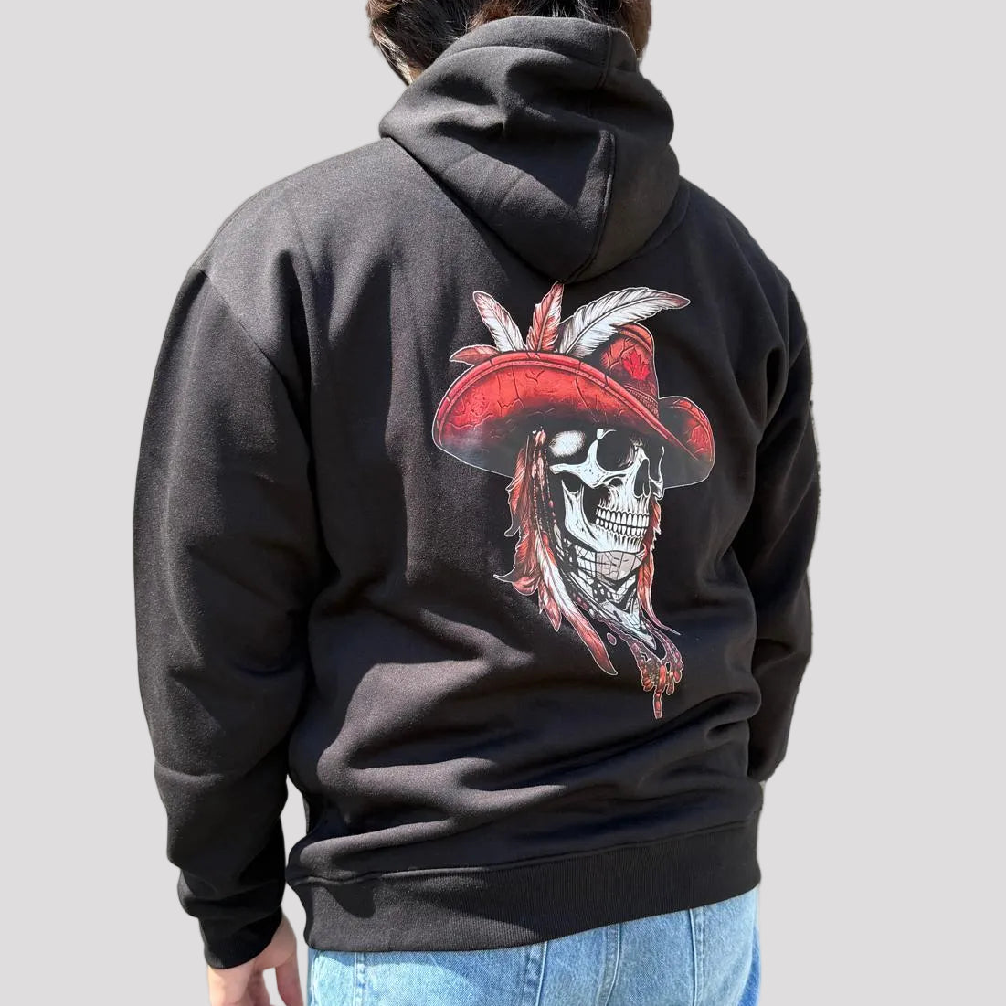 Open Road Men's Western Skull Graphic Hoodie