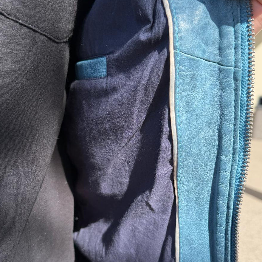 Men’s Sheep Leather Jacket. Classic Stand Collar with 2 Pockets - Boutique of Leathers/Open Road