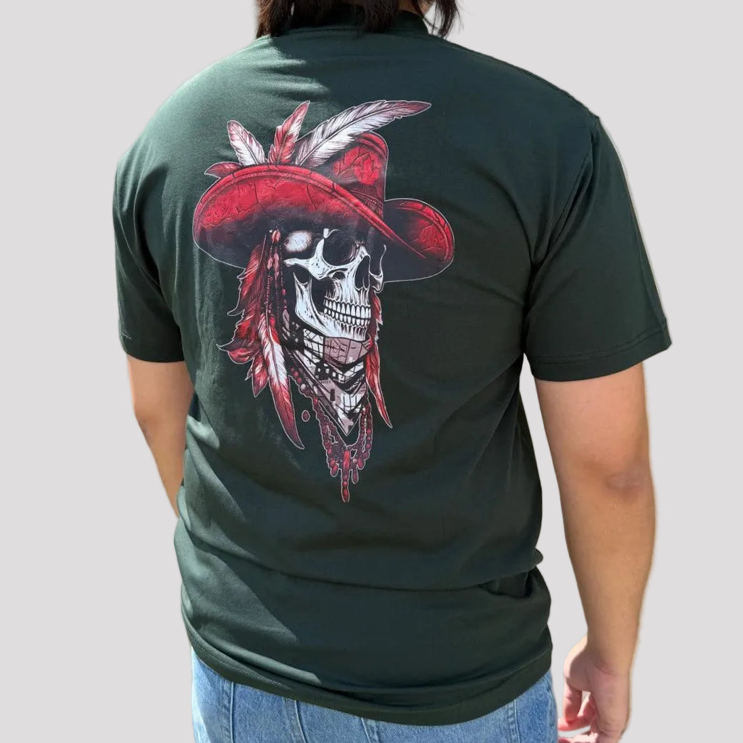 Open Road Men’s Western Skull Graphic T-Shirt