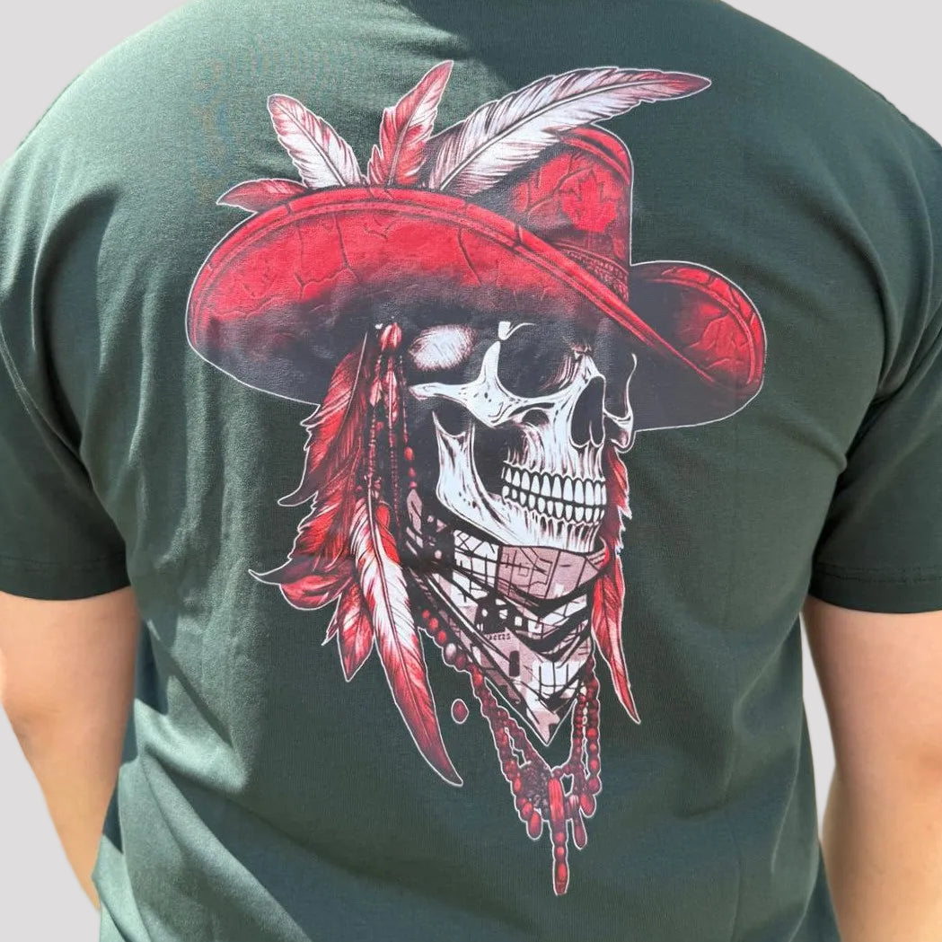 Open Road Men’s Western Skull Graphic T-Shirt