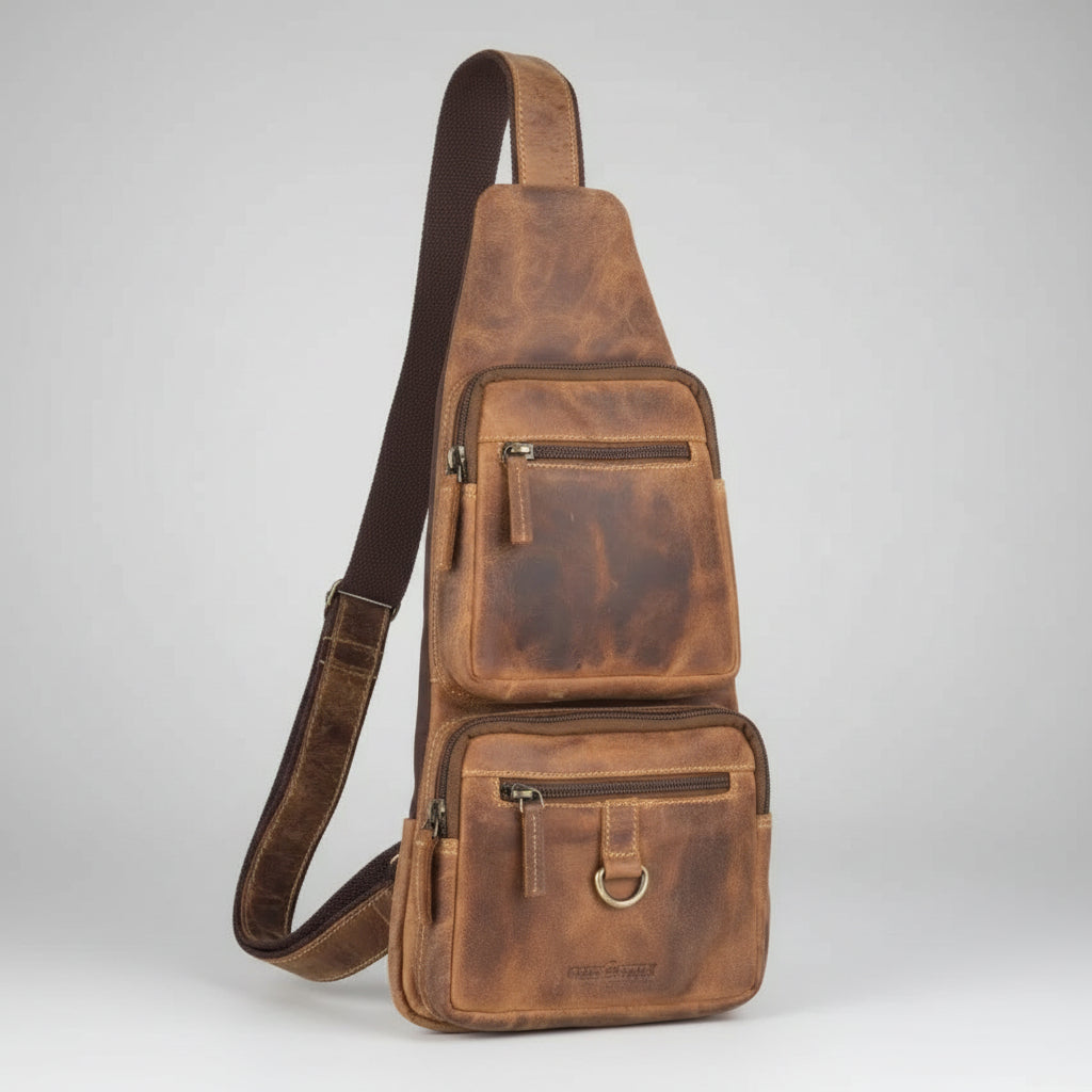 Greenburry Vintage Leather Crossbody Chest Sling Bag