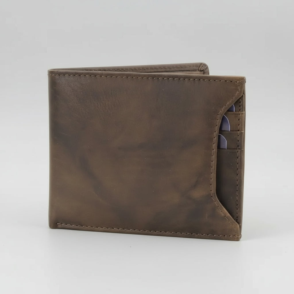 Men's RFID Bifold Wallet with Removable Card Sleeve - Boutique of Leathers/Open Road