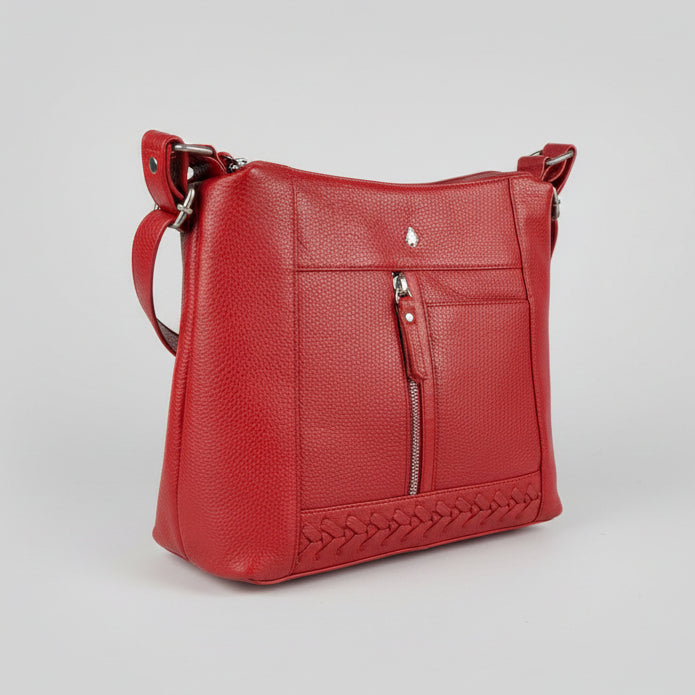 Greenwood Leather Elegant Crossbody Bag. Full-Grain Leather Shoulder Bag - Boutique of Leathers/Open Road