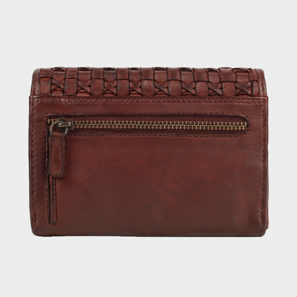 MET Women’s Leather Crosswoven Wallet - Boutique of Leathers/Open Road