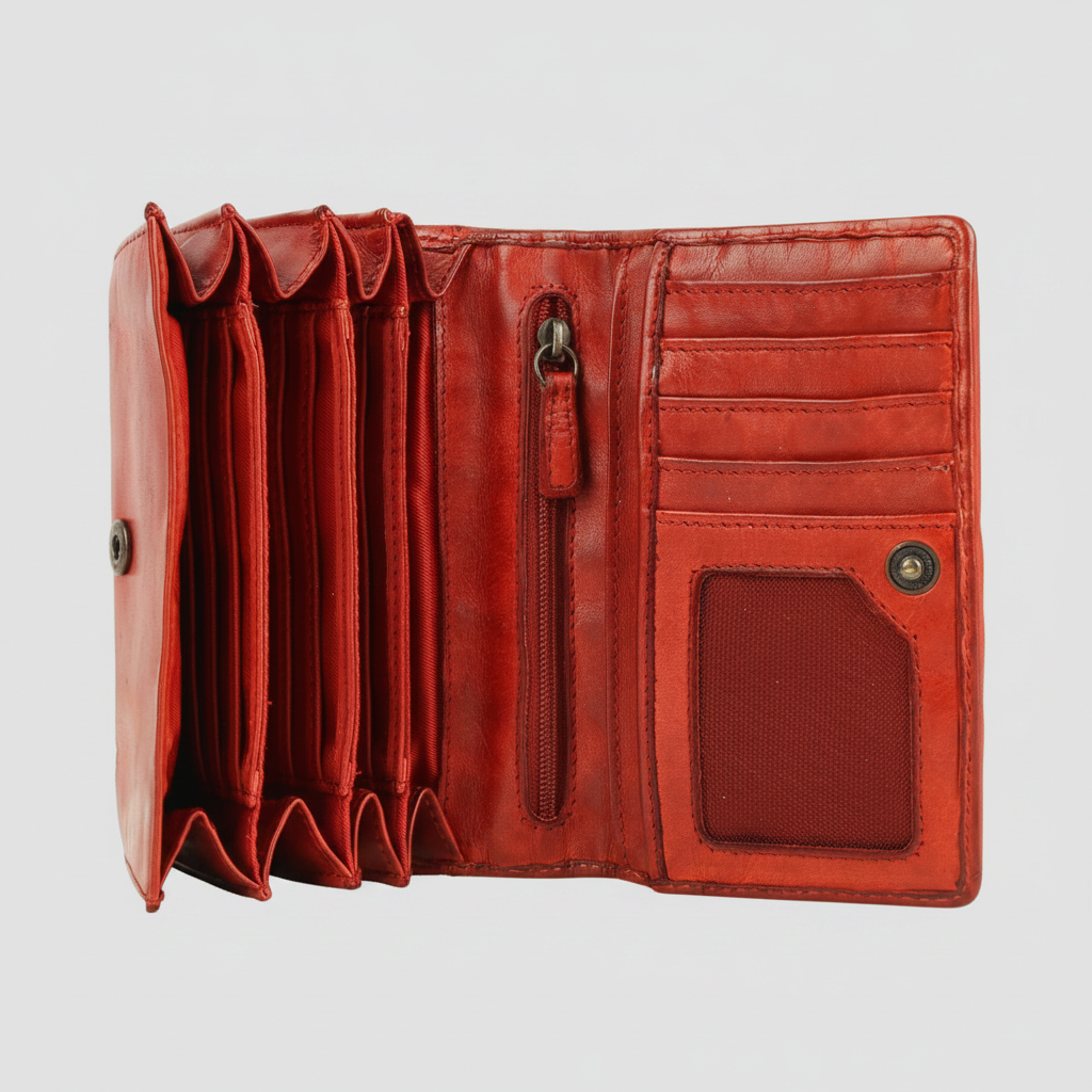 MET Women’s Leather Crosswoven Wallet - Boutique of Leathers/Open Road