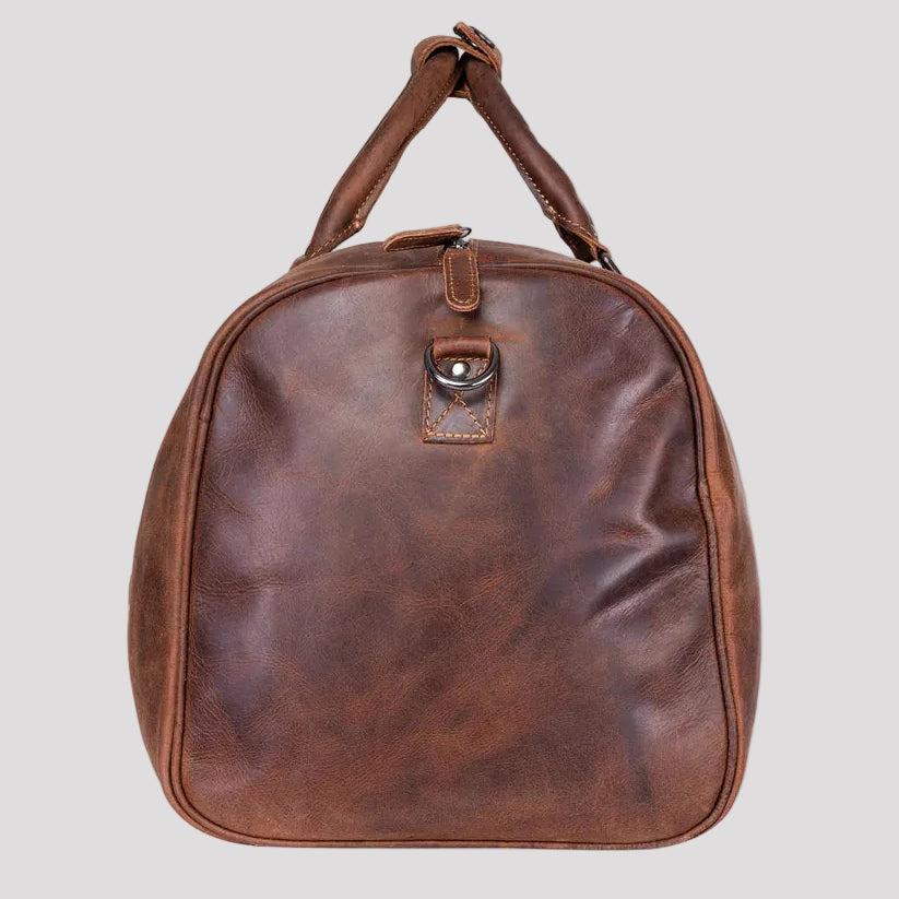 Greenwood Leather Overnight Travel Duffle Bag. Premium Weekender & Gym Companion - Boutique of Leathers/Open Road