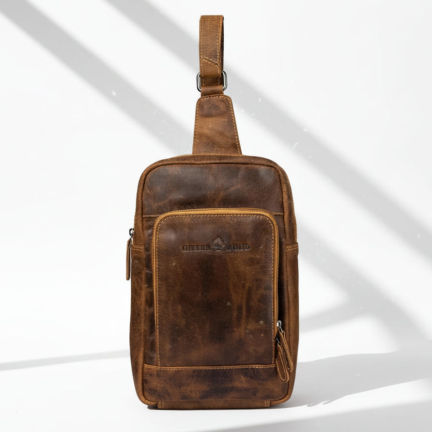 Greenwood Leather Hamilton Crossbody Bag Backpack - Boutique of Leathers/Open Road