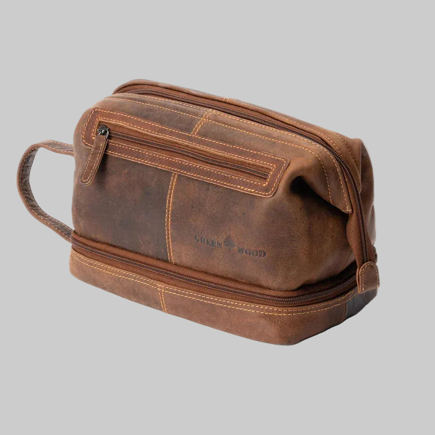 Greenwood Leather Travel Toiletry Bag - Boutique of Leathers/Open Road