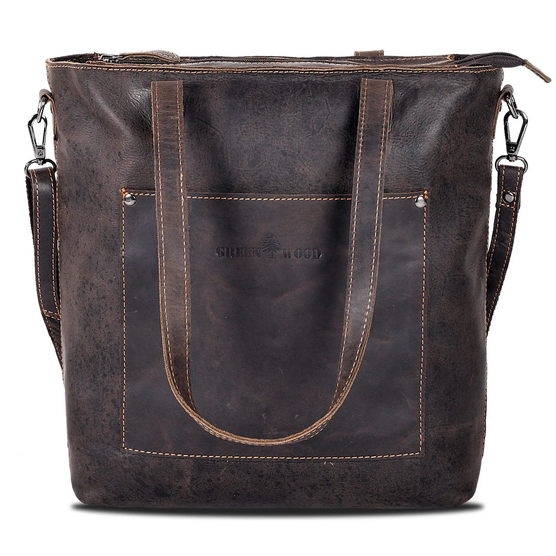 Greenwood Leather Classic Leather Tote Bag - Boutique of Leathers/Open Road