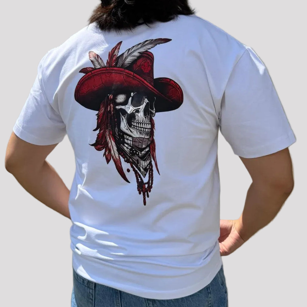 Open Road Men’s Western Skull Graphic T-Shirt