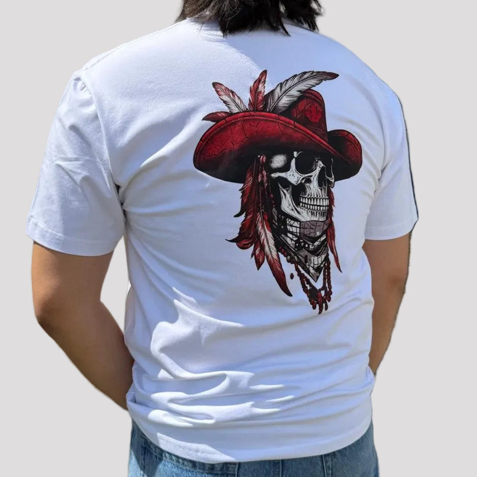 Open Road Men’s Western Skull Graphic T-Shirt