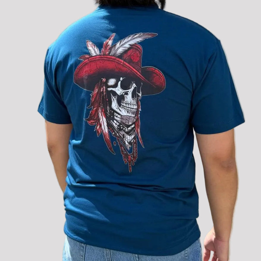 Open Road Men’s Western Skull Graphic T-Shirt