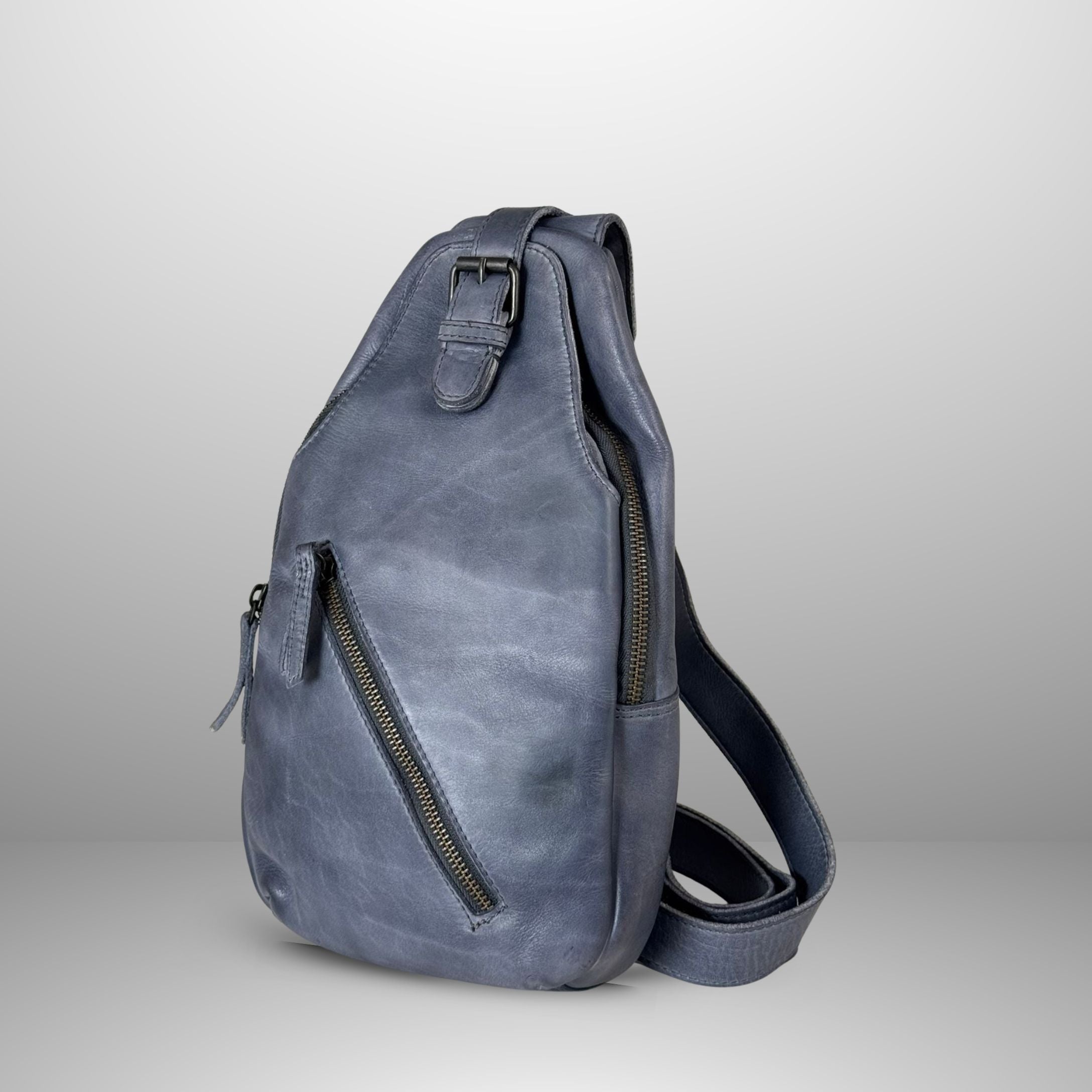 Off The Shoulder Leather Chest Backpack