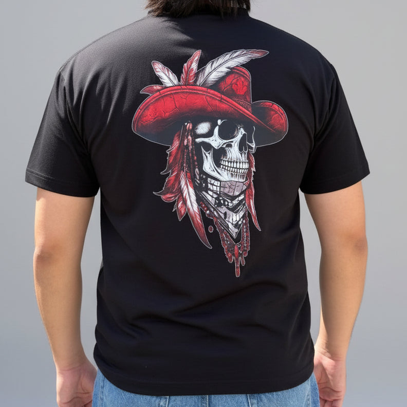 Open Road Men’s Western Skull Graphic T-Shirt