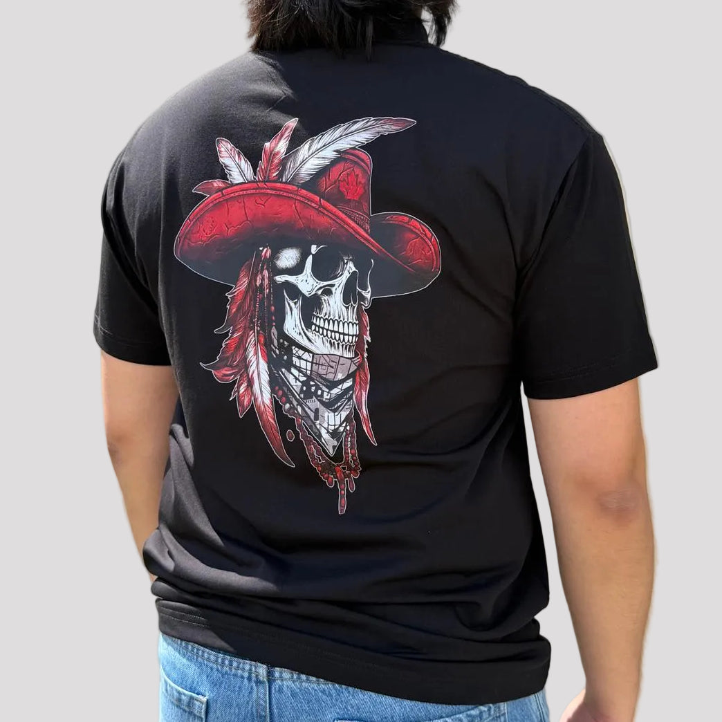 Open Road Men’s Western Skull Graphic T-Shirt