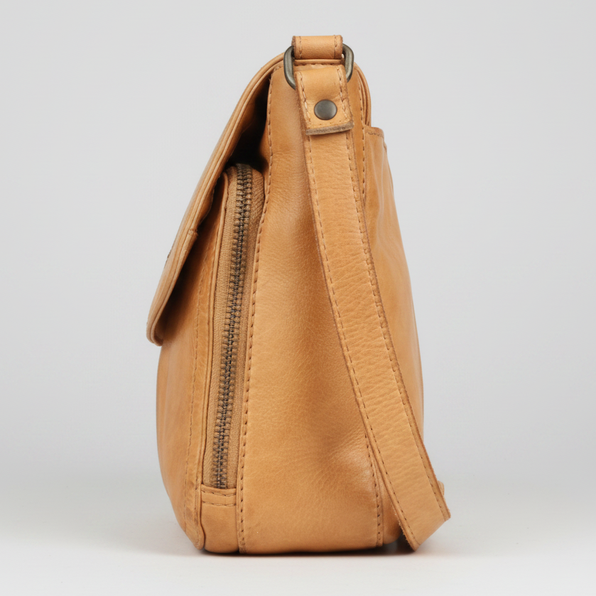 MET Premium Leather Flap Crossbody Bag. Women's Organizer Purse