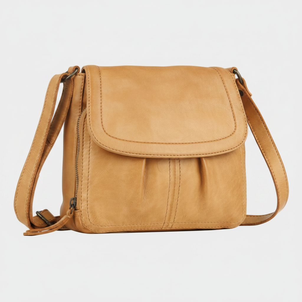 MET Premium Leather Flap Crossbody Bag. Women's Organizer Purse