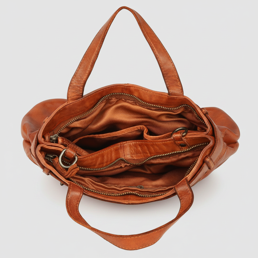 MET Premium Leather Shoulder Bag. Elegant Multi-Compartment Handbag - Boutique of Leathers/Open Road