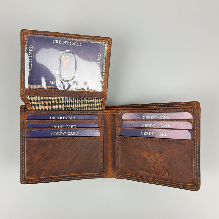 Men’s Screaming Eagle Embossed Bifold Leather Wallet