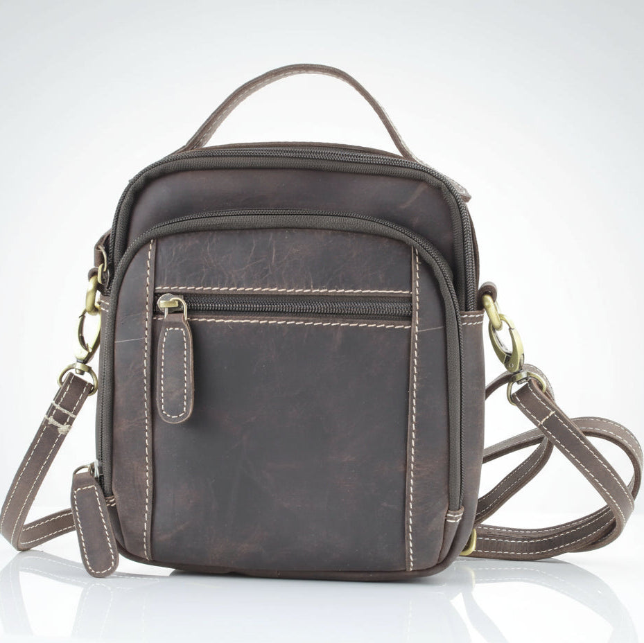 Hunter Leather Bag with Top Handle - Boutique of Leathers/Open Road