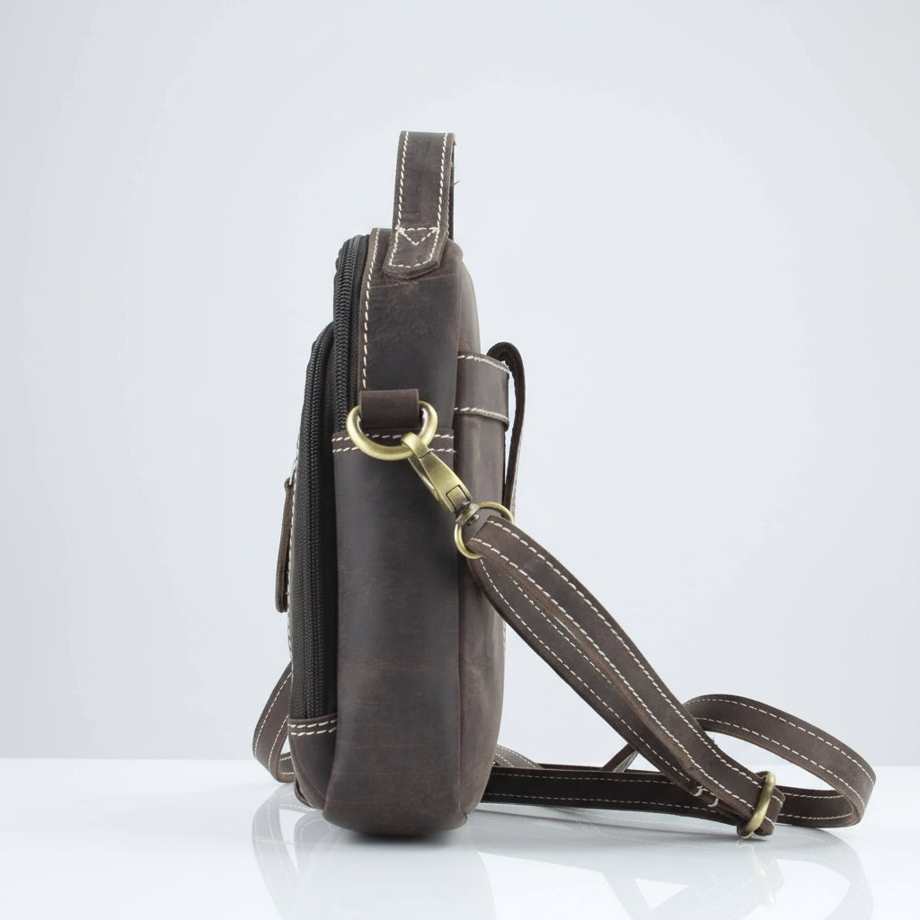 Hunter Leather Bag with Top Handle - Boutique of Leathers/Open Road