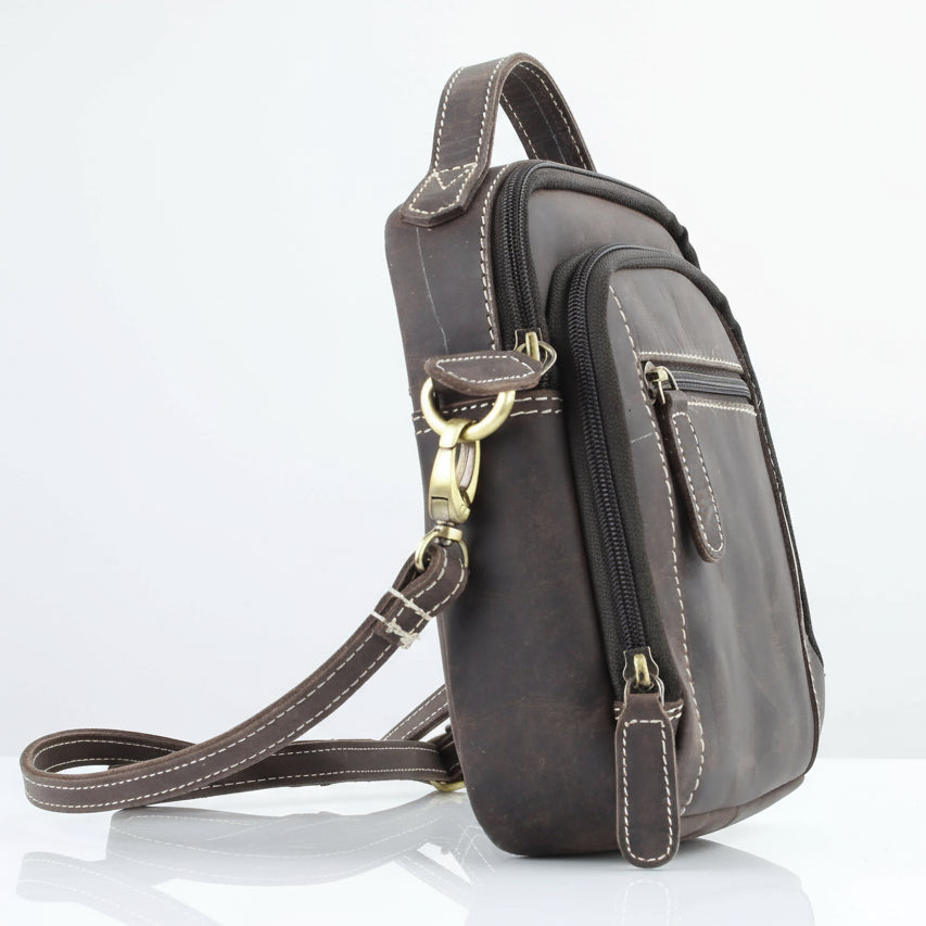 Hunter Leather Bag with Top Handle - Boutique of Leathers/Open Road