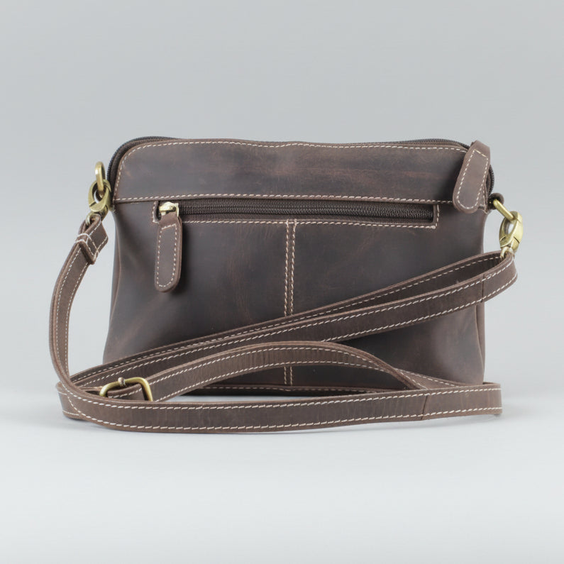 Hunter Leather Front Pocket Crossbody Bag