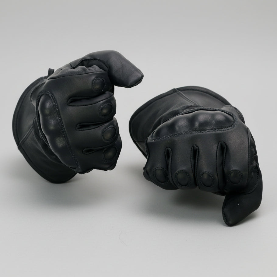 Open Road Men's Armored Gauntlet Leather Motorcycle Gloves