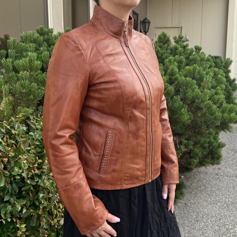 Bernardo women's leather jacket best sale