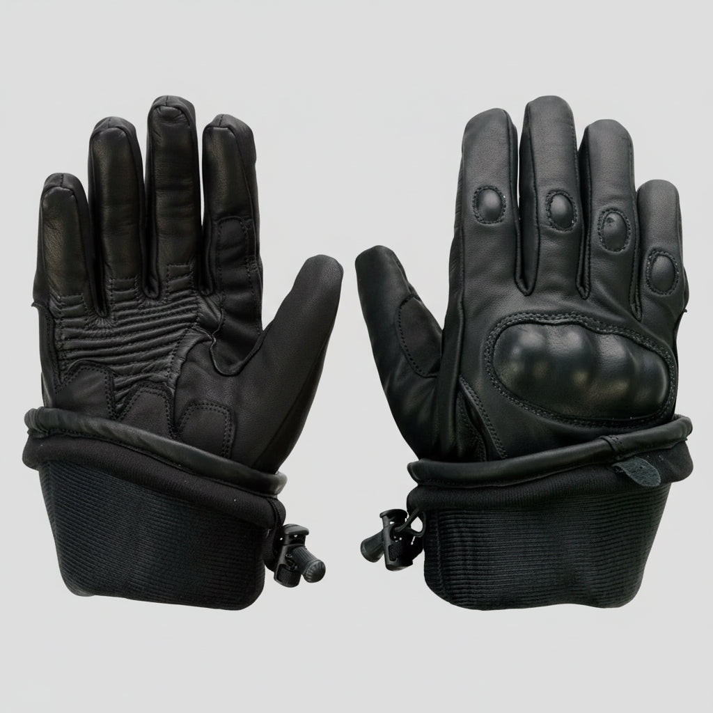 Open Road Men's Armored Gauntlet Leather Motorcycle Gloves