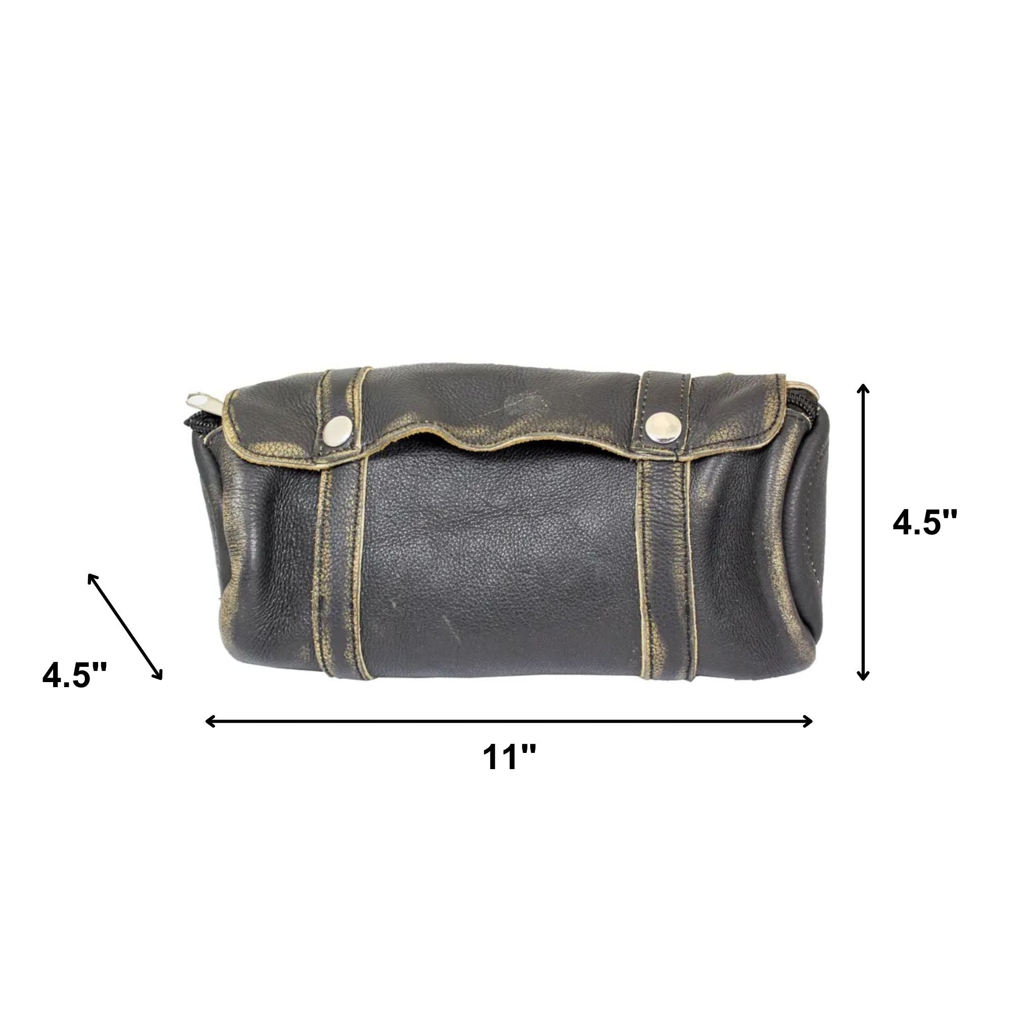 Open Road Soft Body Distressed Leather Tool Bag