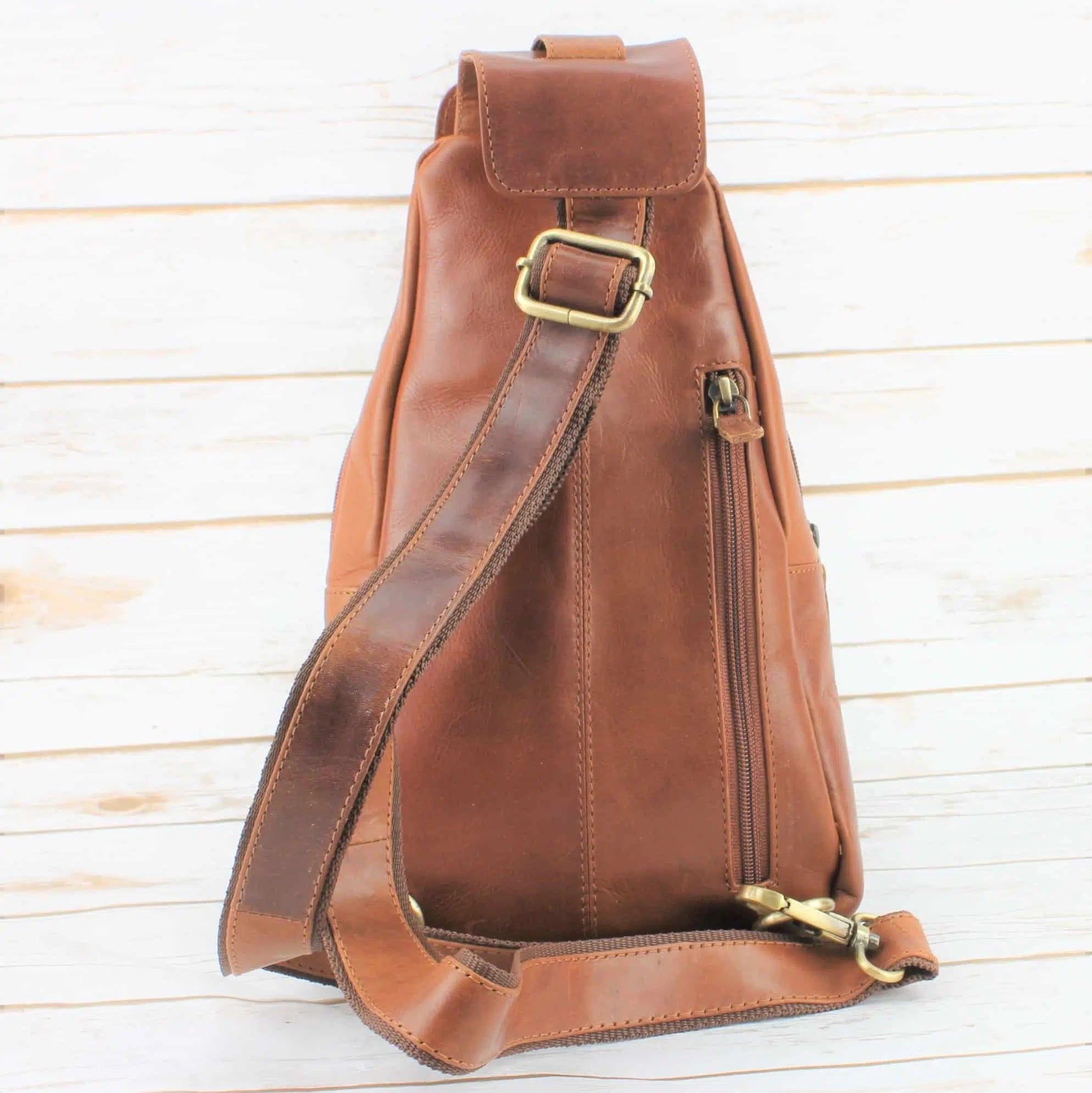 Premium Handcrafted Leather Sling Bag | Backpack | Crossbody Messenger Bag - Boutique of Leathers/Open Road