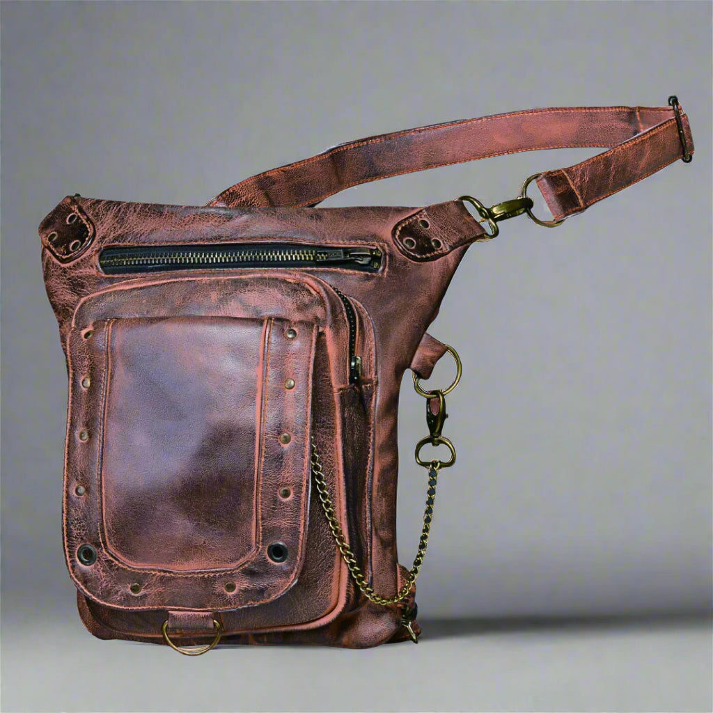 Ladies Leather Thigh Bag | Crossbody Bag - Boutique of Leathers/Open Road