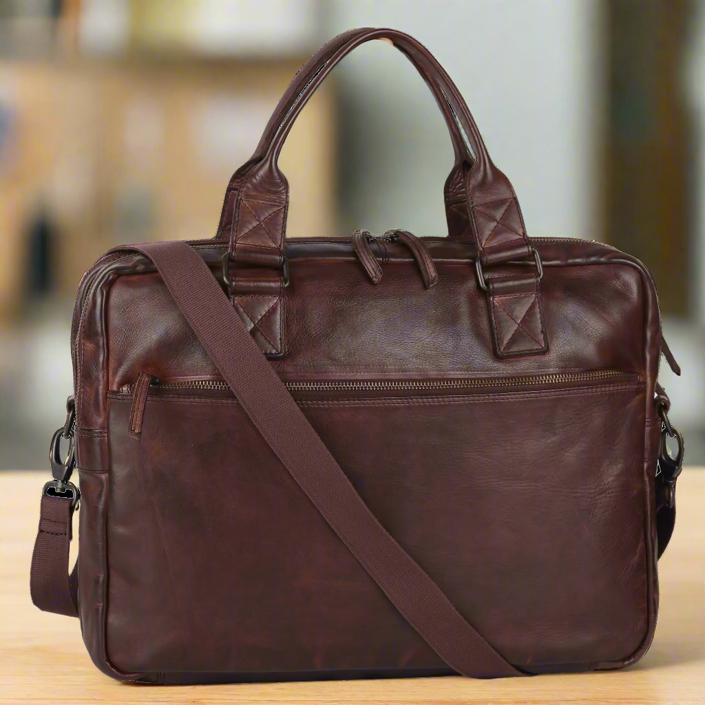 Large leather laptop bag online