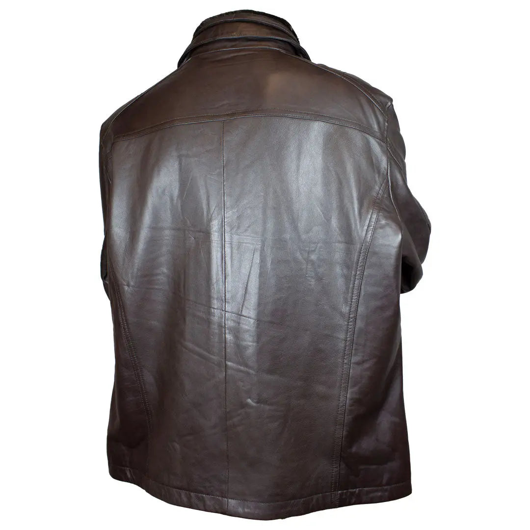 BOL Men's Cardian Bomber Lambskin Leather Jacket Men's Leather Jackets Boutique of Leathers/Open Road