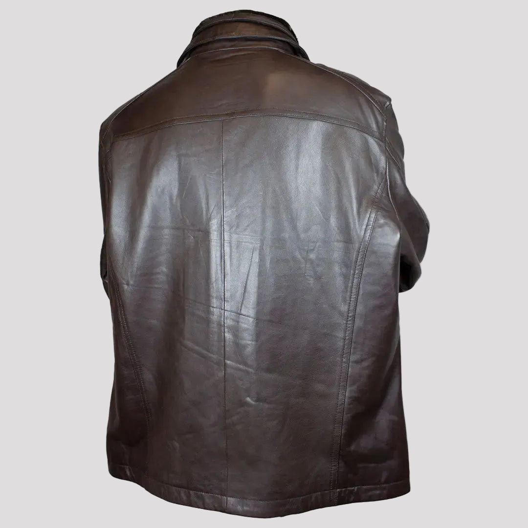 BOL Men's Cardian Bomber Lambskin Leather Jacket Men's Leather Jackets Boutique of Leathers/Open Road