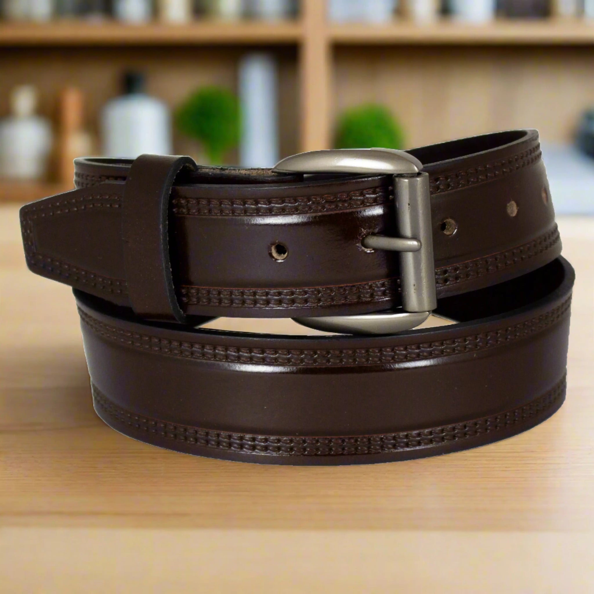 Belt with changeable buckle hotsell