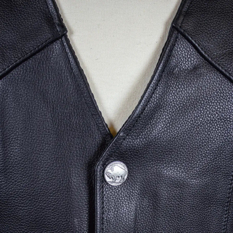 BOL Men's Tall Buffalo Leather Vest Men's Vests Boutique of Leathers/Open Road