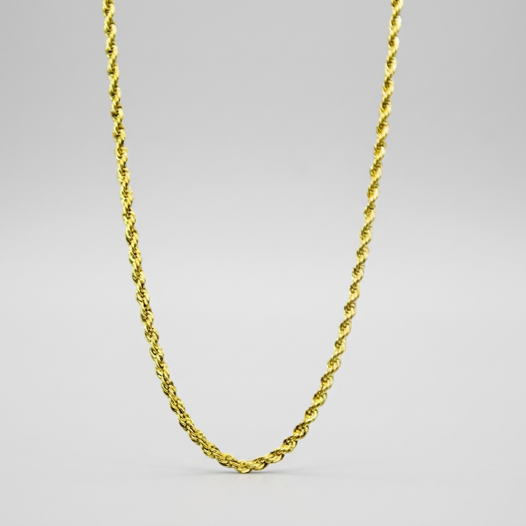 BOL Men's Twisted Gold Stainless Steel Chain Necklace - Boutique of Leathers/Open Road