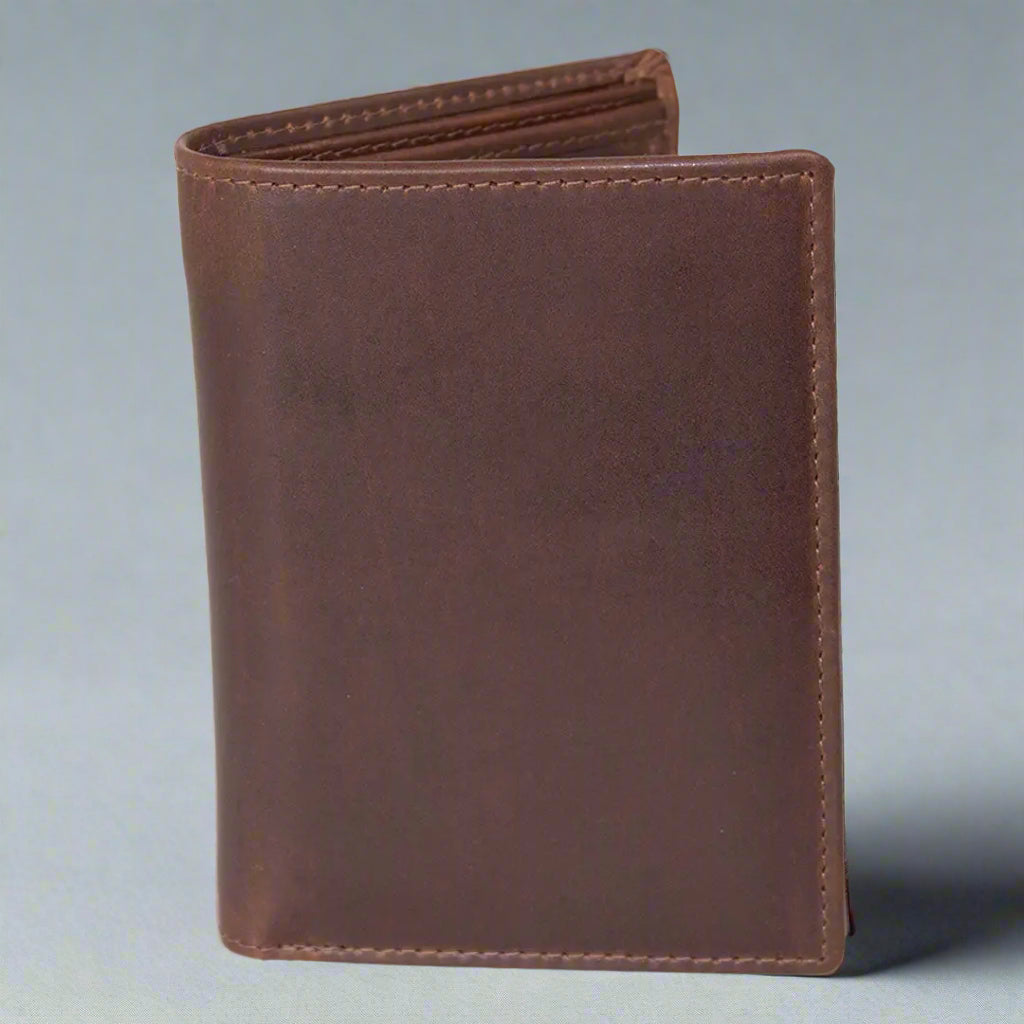 BOL Men's Vintage Leather Tri-Fold with Triple ID and Coin Pocket Wallet Men's Wallets Boutique of Leathers/Open Road