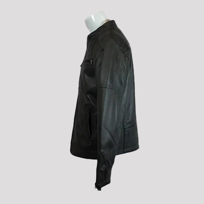 BOL Men's Waxed Sheep Prime Leather Jacket - Boutique of Leathers/Open Road