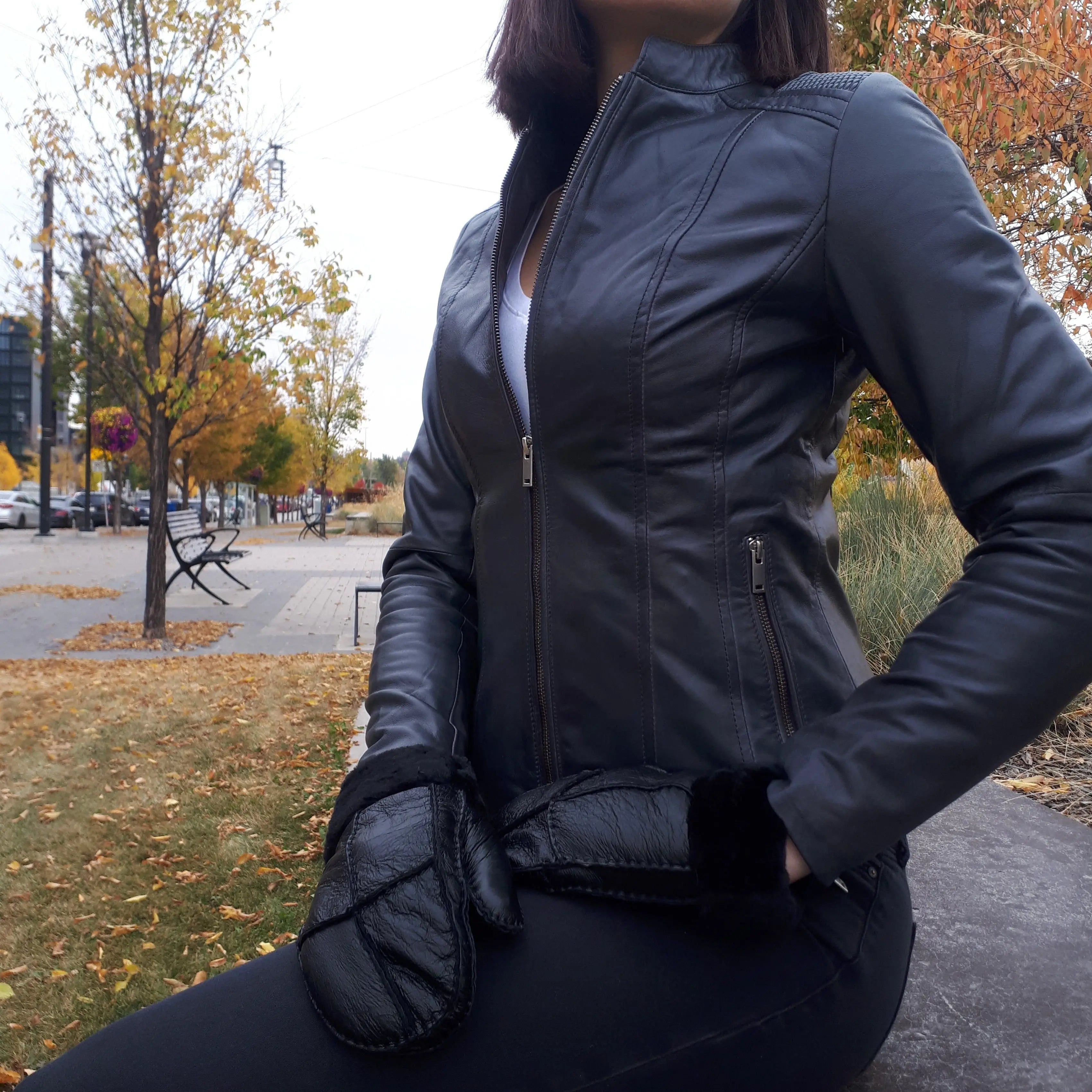 BOL Women's Basket Weave Accent Leather Jacket Women's Coats & Jackets Boutique of Leathers/Open Road