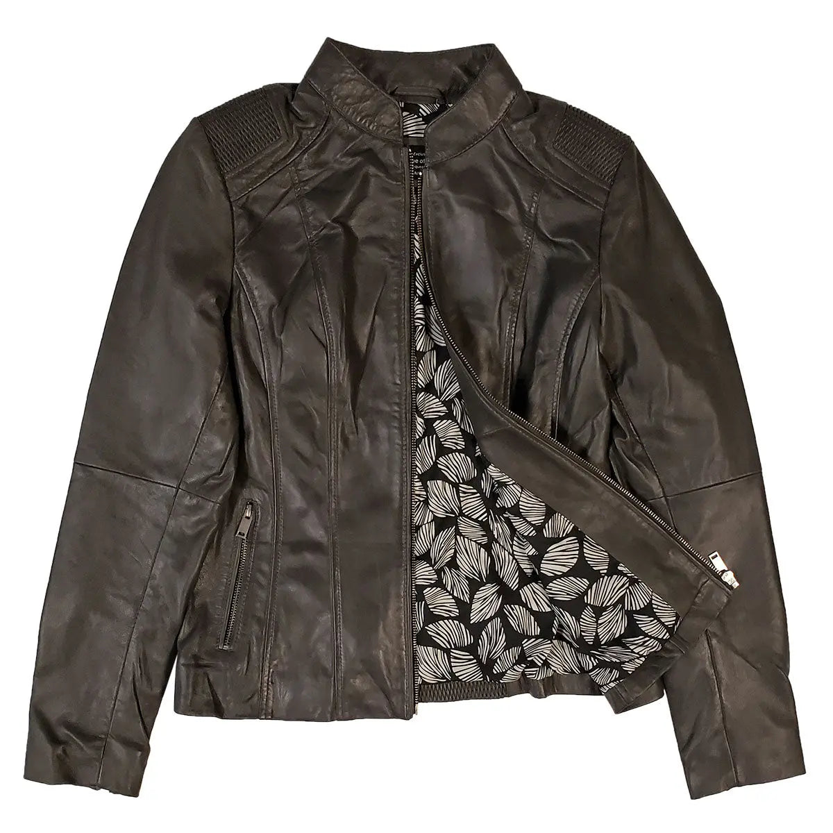 BOL Women's Basket Weave Accent Leather Jacket - Boutique of Leathers/Open Road