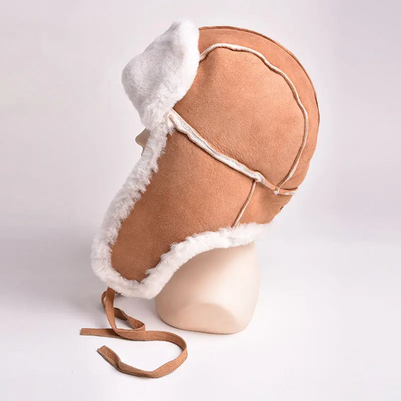 BOL Women's Hand Stitched Merino Sheepskin Bomber Cap Hats Boutique of Leathers/Open Road