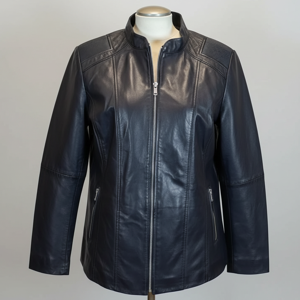 BOL Women's Paulina Ribbed Shoulder Leather Jacket Women's Coats & Jackets Boutique of Leathers/Open Road