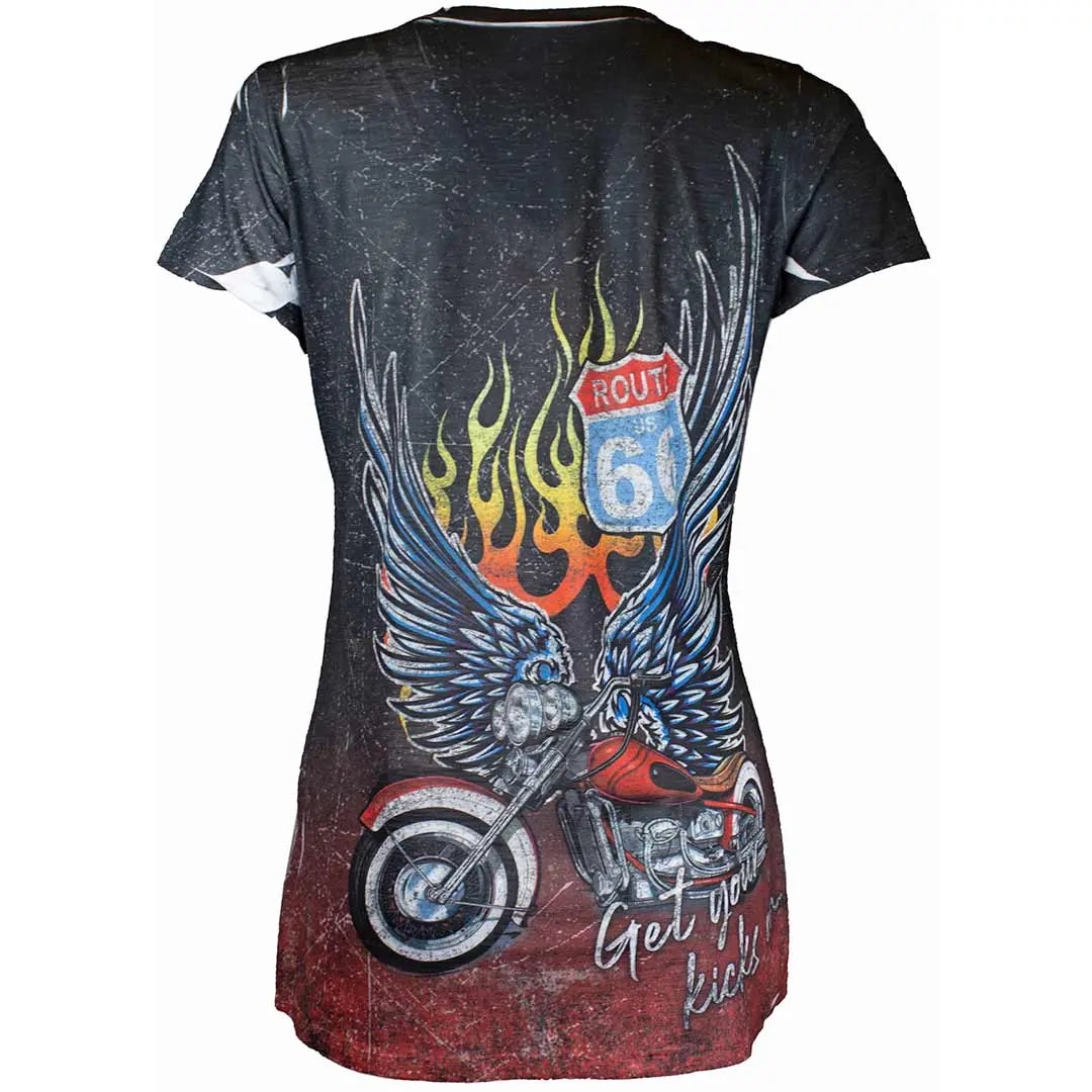 Big Bang Clothing Women's Route 66 T-Shirt - Boutique of Leathers/Open Road
