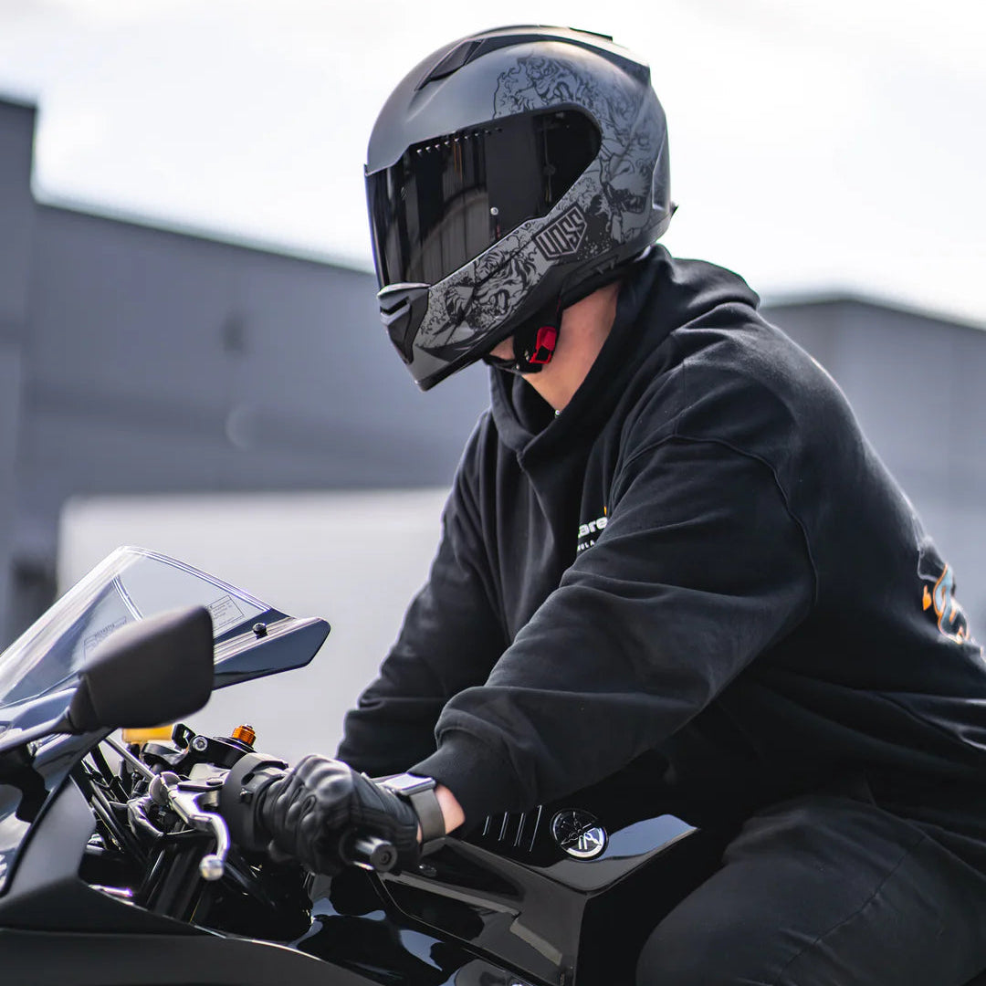 Voss 989 Moto-V Rei Full Face Matte Motorcycle Helmet - Boutique of Leathers/Open Road