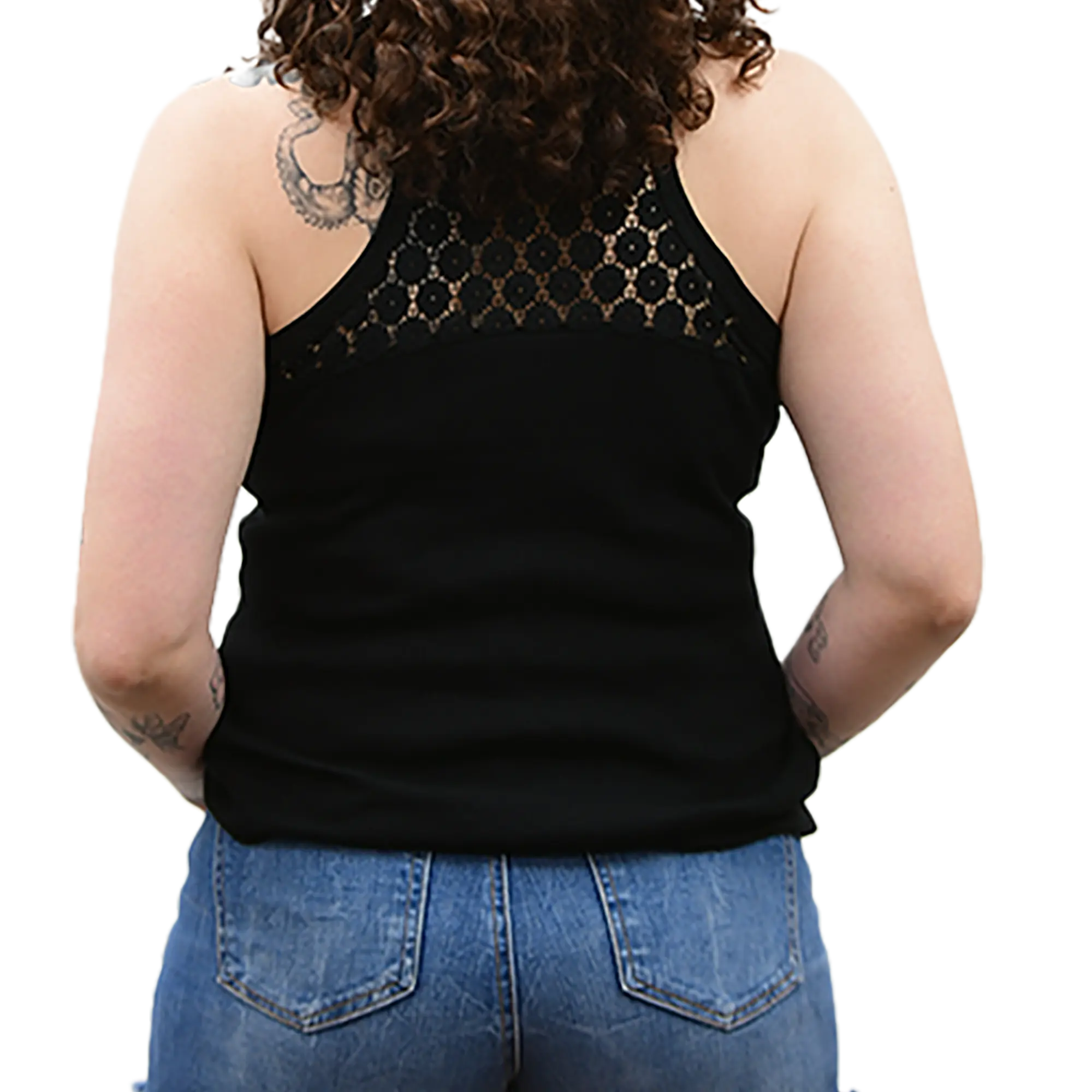 Born to Ride Motorcycles Tank Top with Lace Back Details Women's Shirts & Tees Boutique of Leathers/Open Road