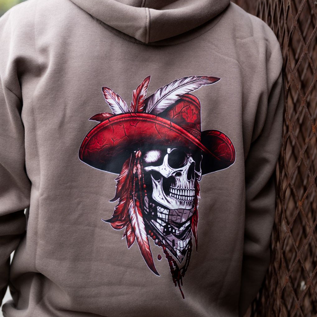 Open Road Men's Western Skull Graphic Hoodie