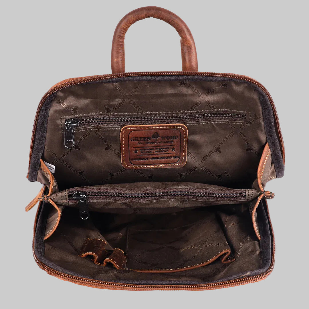 Greenwood Leather Women's Classic Leather Backpack - Boutique of Leathers/Open Road